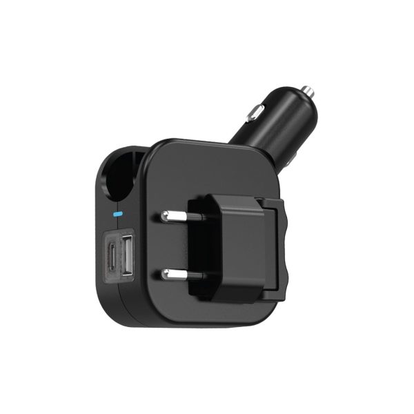 Green Lion Duo Power Car and Wall Charger – Black