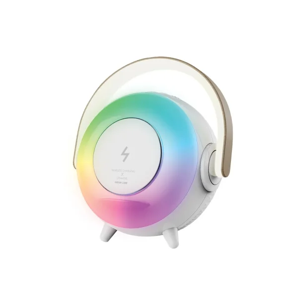 Green Lion Uranus Bluetooth Speaker with Table Lamp – White