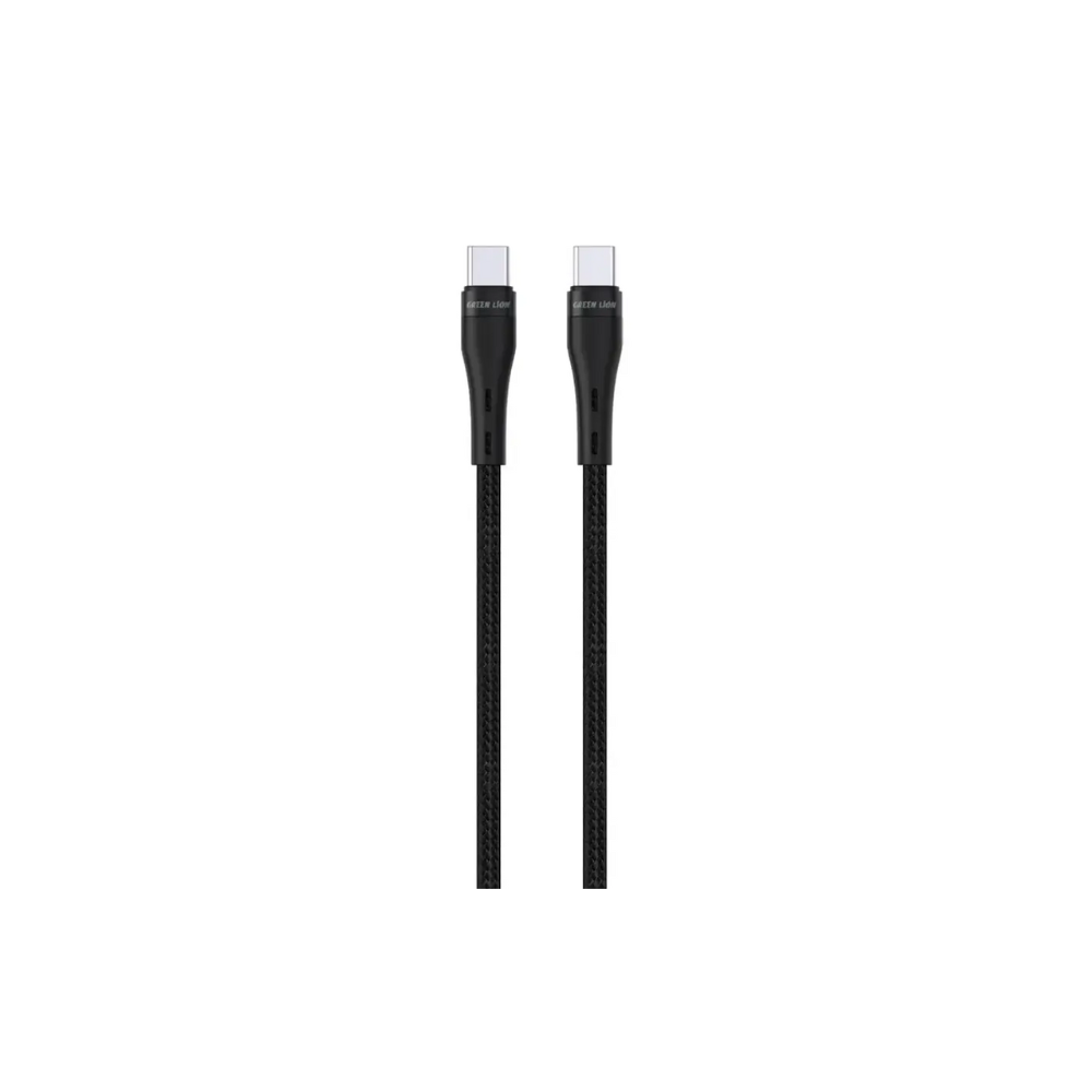 Green Lion USB-C to USB-C Braided Cable 60W – Black